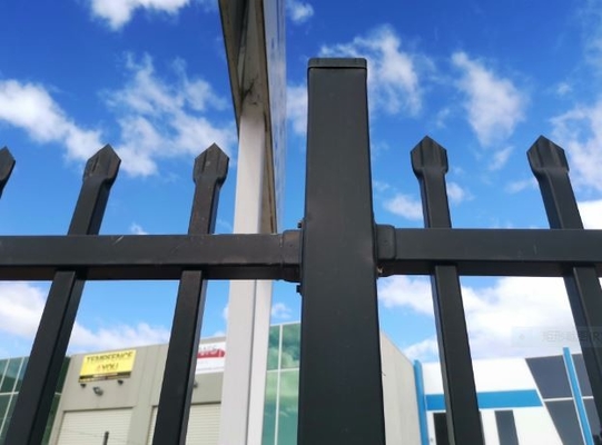 Бассейн современного на открытом воздухе стального палисада трубчатый ограждая подъем стальных ворот металла анти-