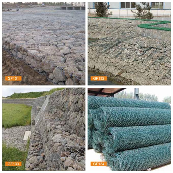 Сплетенный Pvc высоты Galvanzied 1.0m покрыл гибкость провода коробки Gabion сильную 1