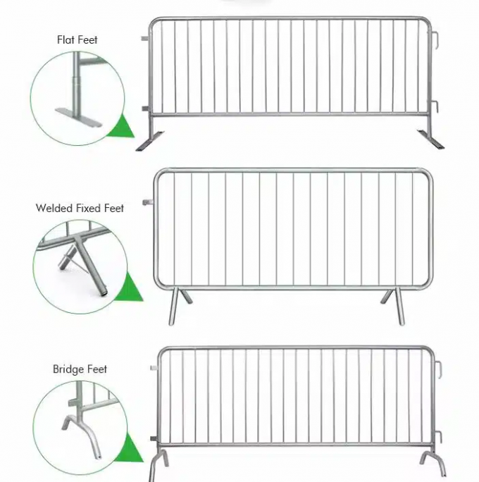 Тяжелые оцинкованные стальные баррикады Концерт Низкое содержание 8