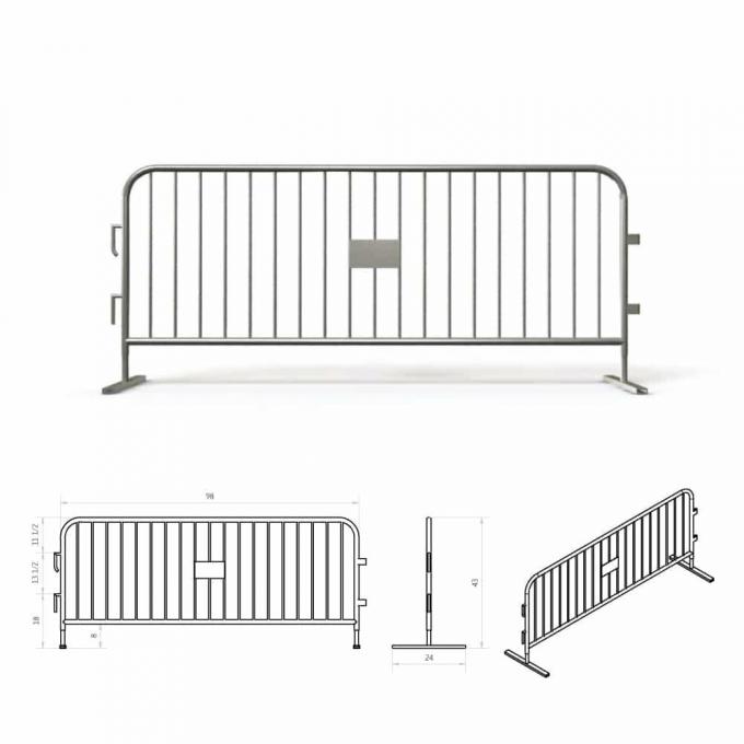 Тяжелые оцинкованные стальные баррикады Концерт Низкое содержание 11
