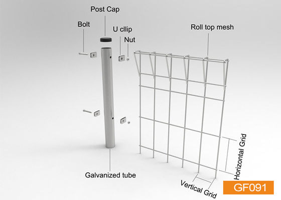 качество  Roll Top Welded Wire Garden Fence Фабрика
