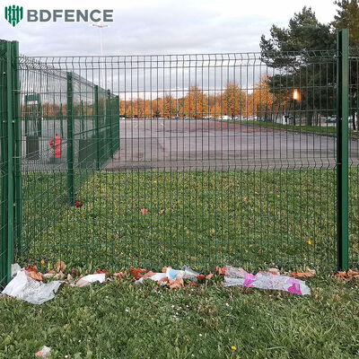Легко сборка 3D изогнутый металл железный панель периметр охранного ограждения V сетка сварка