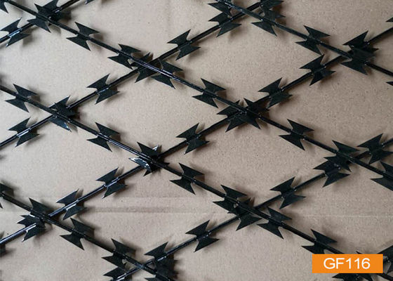 Pvc провода бритвы Hgmt 2.5mm стальной покрыл зеленый цвет колючий для поголовья панелей загородки