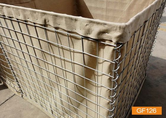 песок заполнил подпорную стенку Mil 10 Hesco Gabion