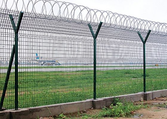 Y сформировал ограждать службы безопасности аэропорта столбца H2400mm 3D Curvy