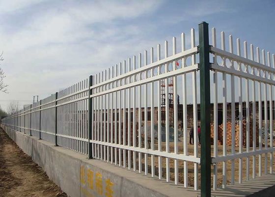 Садовый стальной забор оцинкованный черный копье верх трубчатые стальные панели 1,8 * 2,4 м