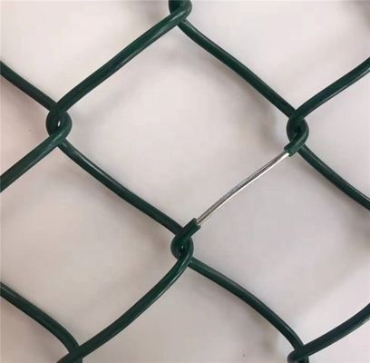 ПВХ покрытый цепной ссылки ограждения панели в черном цвете для решетки ворот