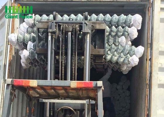 ПВХ покрытый цепной ссылки ограждения панели в черном цвете для решетки ворот